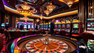 Players engaging in thrilling casino games at https://11win.br.com/, with vibrant roulette and poker scenes.