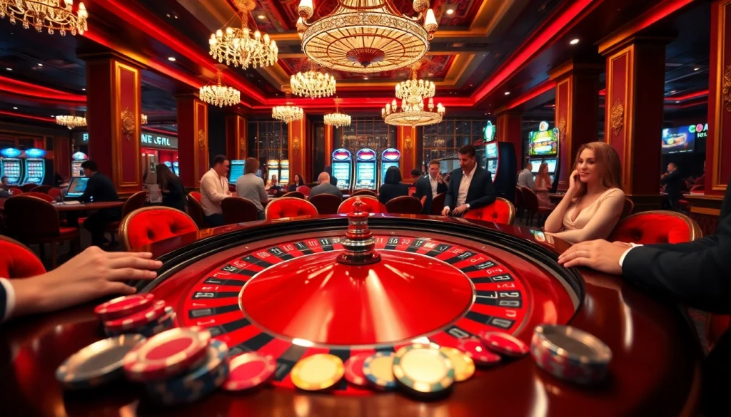 Engaging players at a roulette table represent the thrilling ambiance of bet88.com.