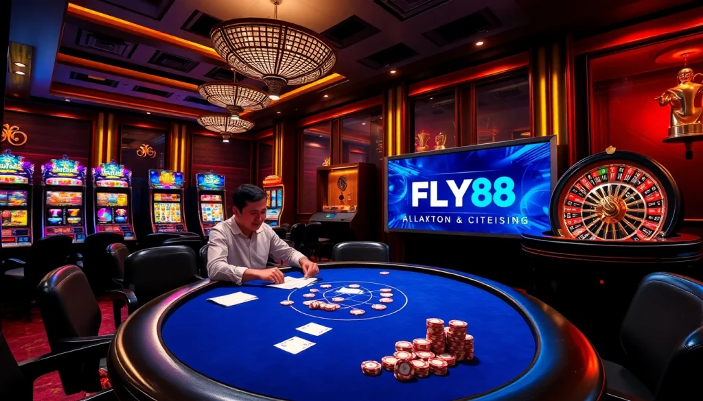 Experience FLY88 đăng nhập at a lively casino atmosphere with gaming excitement.