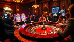 Gamblers enjoying a thrilling roulette table experience at 79king casino.