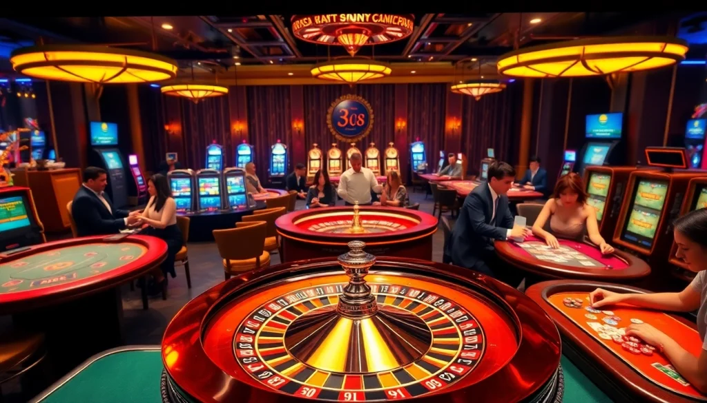 Engaging gamblers at a luxurious casino showcasing strategy and excitement with go8 themes.