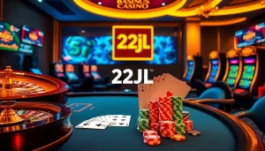Experience the thrill of gambling at 22JL with vibrant casino tables and exciting games.