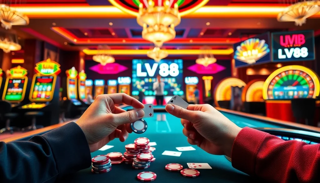 Experience the thrill of LV88 with vibrant casino elements and engaging gameplay.