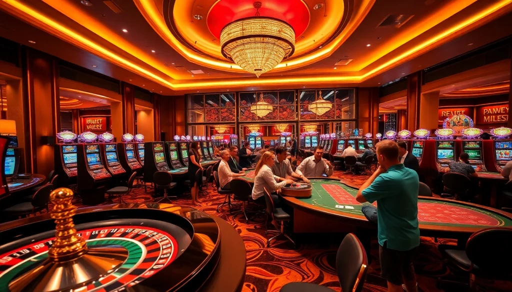 Players immersed in thrilling games at 58win casino, showcasing vibrant tables and exciting slots.