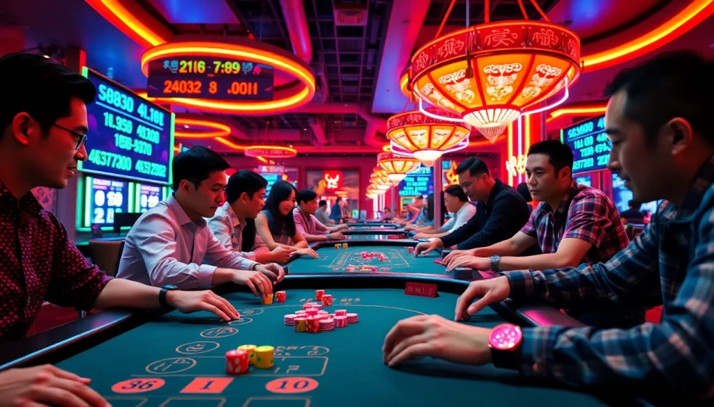 Exciting Tài Xỉu MD5 gaming scene with players engaging in action on https://taixiumd5.world tables.