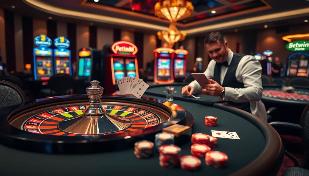 Experience the thrill of Betwin88 with vibrant casino tables and exciting gaming action.